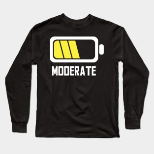 MODERATE - Lvl 4 - Battery series - Tired level - E3b Long Sleeve T-Shirt